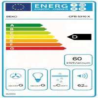 Beko CFB 5310 X campana Encastrada 125 m³/h Beko CFB 5310 X campana Encastrada 125 m³/h