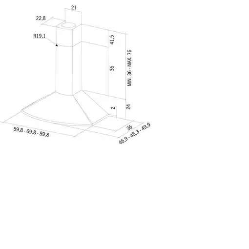 Mepamsa Tender H 90N De pared Negro B 705 m³/h