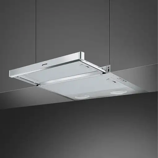 Smeg KSET61E2 campana Semintegrada (extraíble) Plata 310 m³/h