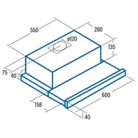 CATA TF 5260 X Semintegrada (extraíble) Acero inoxidable D 325 m³/h