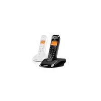 Motorola S12 Duo Teléfono DECT Identificador de llamadas Negro, Blanco