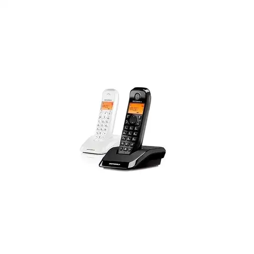 Motorola S12 Duo Teléfono DECT Identificador de llamadas Negro, Blanco