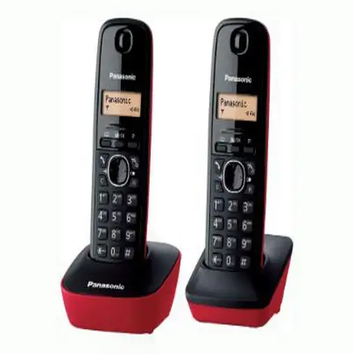 Panasonic KX-TG1612 Teléfono DECT Identificador de llamadas Negro, Rojo