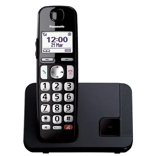 Panasonic KX-TGE250 Teléfono DECT Identificador de llamadas Negro