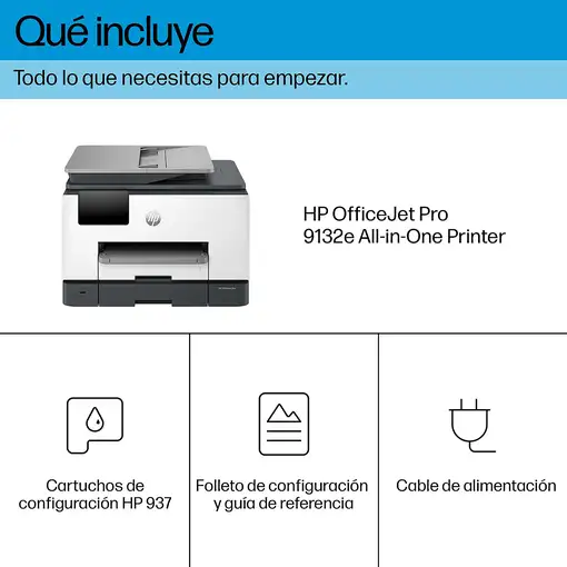 HP OfficeJet Pro 9132e Inalámbrico All-in-One Color Impresora, Servicio Instant In