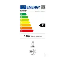 Sauber SERIE 3-1F14324WH frigorífico Independiente 242 L E Blanco Sauber SERIE 3-1F14324WH frigorífico Independiente 242 L E Blanco