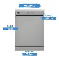 Lavavajillas 598 mm 12 place settings SERIE 1-DW6103X V SAUBER