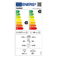 Lavadora-secadoras 6 / 9 kg 1400 rpm Blanco SERIE 7-DR96143 V SAUBER Lavadora-secadoras 6 / 9 kg 1400 rpm Blanco SERIE 7-DR96143 V SAUBER