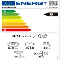 Lavadora carga superior 7.5 kg 1200 RPM Blanco CLACSM7524D CORBERO