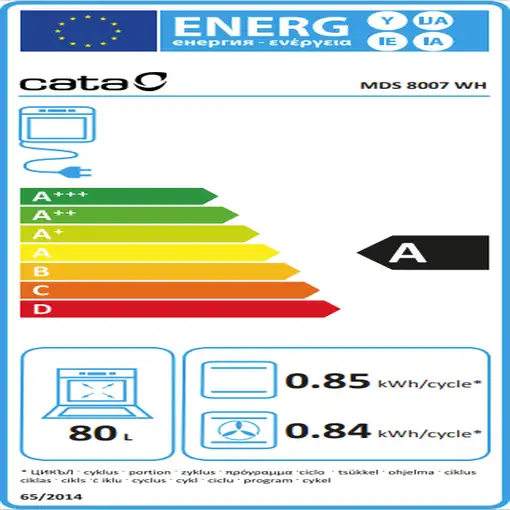 Horno 80 L Blanco 07034101 CATA