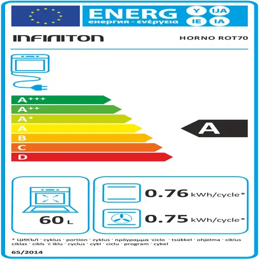 Horno 61 L Oro 0000091858 INFINITON
