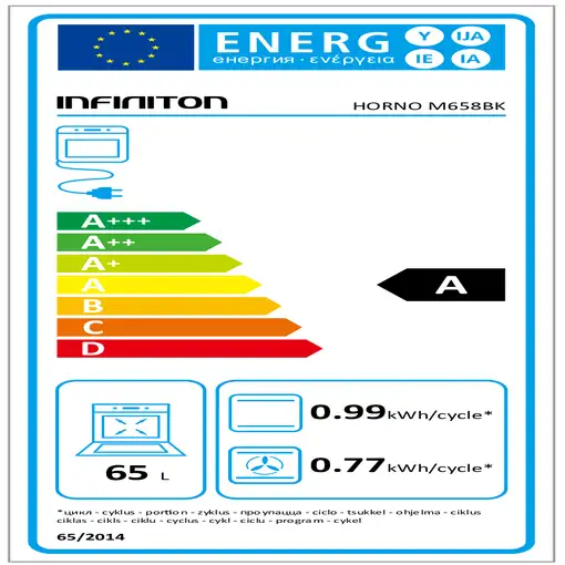 Horno 65 L Negro 8445639004494 INFINITON