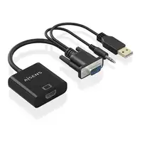 AISENS Cable conversor SVGA+Audio a HDMI, SVGA/M+Jack 3.5/M+USB-A/M-HDMI A/H, Negr
