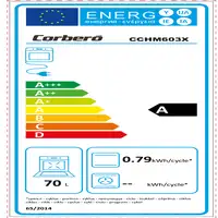 Horno 70 L Negro CCHM603X CORBERO Horno 70 L Negro CCHM603X CORBERO