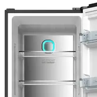 Infiniton CV-19DST Congelador vertical Independiente Negro, Acero inoxidable