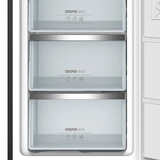 Infiniton CV-19DST Congelador vertical Independiente Negro, Acero inoxidable