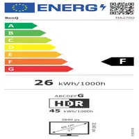 BenQ MA270U pantalla para PC 68,6 cm (27") 3840 x 2160 Pixeles 4K Ultra HD Blanco