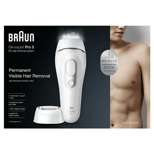 Braun Silk-expert Pro Silk·expert Pro 5 PL5145 Luz pulsada intensa (IPL) Plata, B