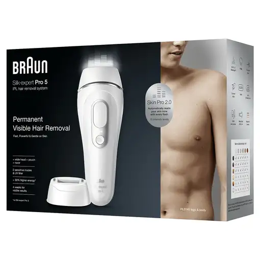 Braun Silk-expert Pro Silk·expert Pro 5 PL5145 Luz pulsada intensa (IPL) Plata, B
