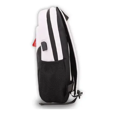 NASA BAG05-W mochila City backpack Negro, Blanco Oxford