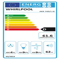 Whirlpool AKR 749/1 IX Semintegrada (extraíble) Gris 304 m³/h Whirlpool AKR 749/1 IX Semintegrada (extraíble) Gris 304 m³/h