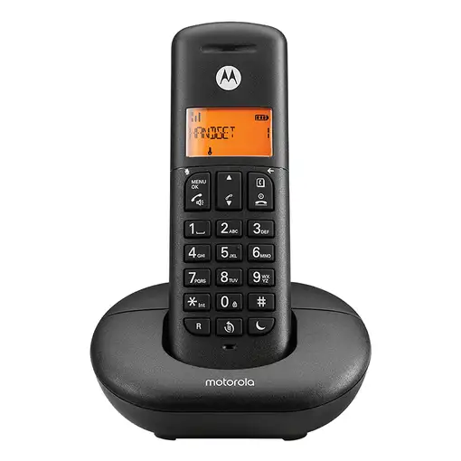 Motorola E201 Teléfono DECT Identificador de llamadas Negro