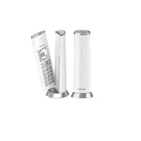 Panasonic KX-TGK212SP Teléfono DECT Identificador de llamadas Plata, Blanco