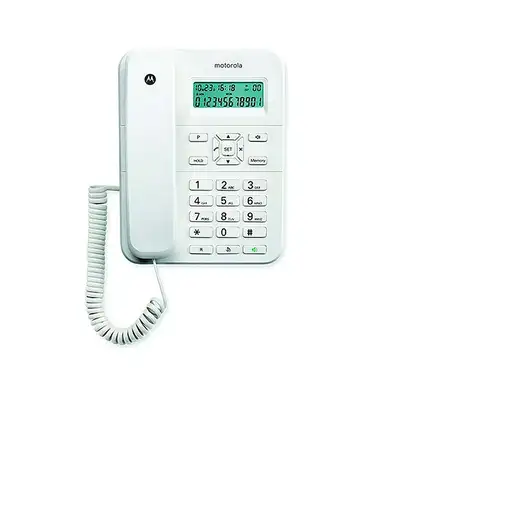 Motorola CT202 Teléfono analógico Identificador de llamadas Blanco