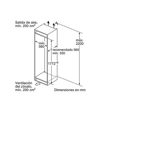 Frigoríficos сombis Integrado 266 L Blanco 67321 KI86SAFE0 SIEMENS