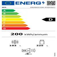 Nevera y congelador Independiente 328 L Blanco 75758 925 993 621 AEG Nevera y congelador Independiente 328 L Blanco 75758 925 993 621 AEG