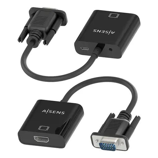 AISENS Cable conversor SVGA+Audio a HDMI, SVGA/M+Jack 3.5/H+USB MicroB/H-HDMI A/H,