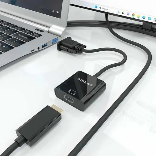 AISENS Cable conversor SVGA+Audio a HDMI, SVGA/M+Jack 3.5/H+USB MicroB/H-HDMI A/H,