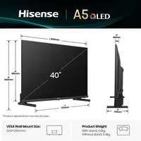 Televisor QLED 40'' Full HD Negro Smart 20016113 HISENSE Televisor QLED 40'' Full HD Negro Smart 20016113 HISENSE