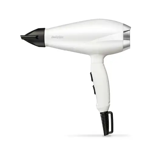 BaByliss 6704WE secador 2000 W Negro, Blanco