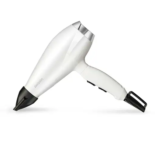 BaByliss 6704WE secador 2000 W Negro, Blanco