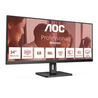AOC U34E2M pantalla para PC 86,4 cm (34") 3440 x 1440 Pixeles Wide Quad HD Negro