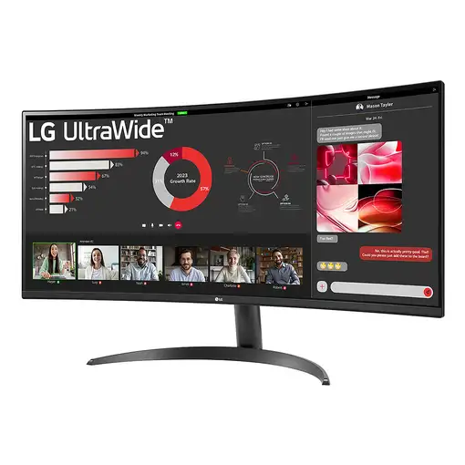 LG 34WR50QK-B pantalla para PC 86,4 cm (34") 3440 x 1440 Pixeles Wide Quad HD Neg
