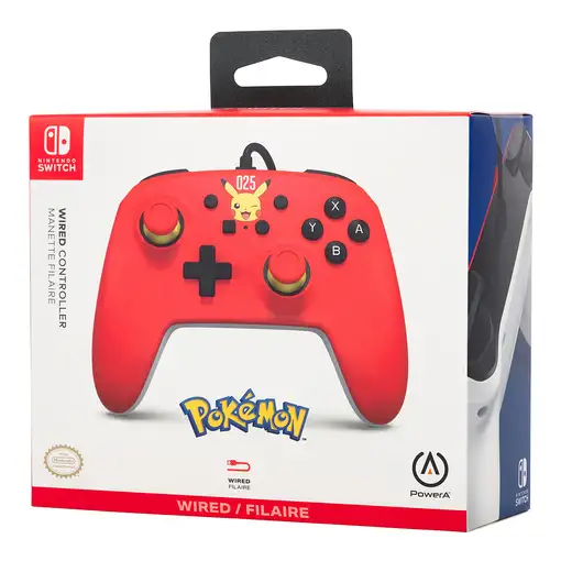 PowerA NSGP0200-01 mando y volante Rojo USB Gamepad Analógico Nintendo Switch, Ni