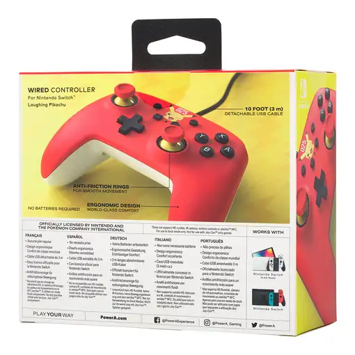 PowerA NSGP0200-01 mando y volante Rojo USB Gamepad Analógico Nintendo Switch, Ni
