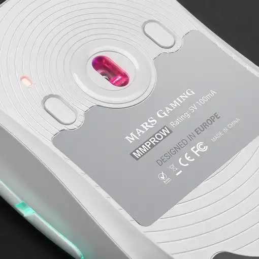 Mars Gaming MMPROW, Ratón Ambidiestro Ultra-Ligero, RGB Chroma, Óptico 32000 DPI,