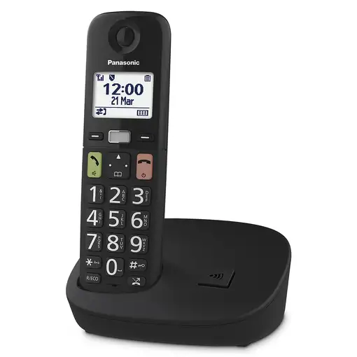 Panasonic KX-TGU110EXB teléfono Teléfono DECT Identificador de llamadas Negro Panasonic KX-TGU110EXB teléfono Teléfono DECT Identificador de llamadas Negro