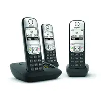 Gigaset A690A Trio Teléfono DECT/analógico Identificador de llamadas Negro