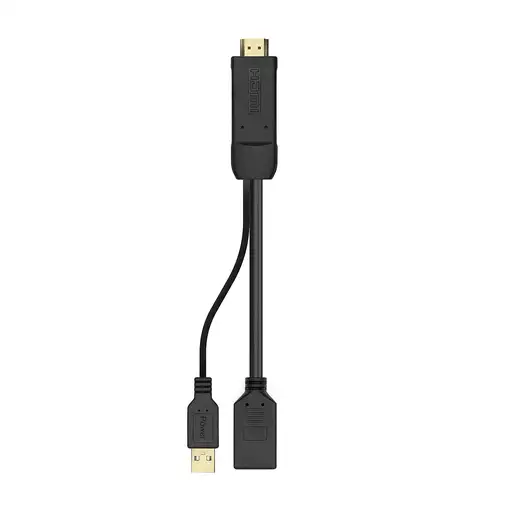 AISENS Conversor Activo HDMI 2.0 + USB Alim. a DISPLAYPORT V1.2, HDMI/M-USB/M-DP/H