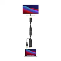 AISENS Conversor Activo HDMI 2.0 + USB Alim. a DISPLAYPORT V1.2, HDMI/M-USB/M-DP/H