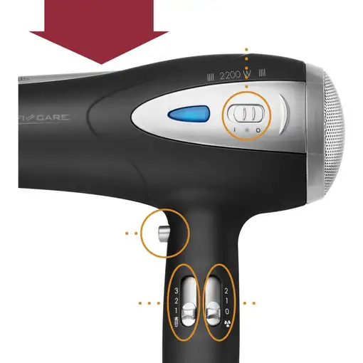 Secador de pelo ProfiCare PC-HTD 3113  2200 W Negro PROFICARE