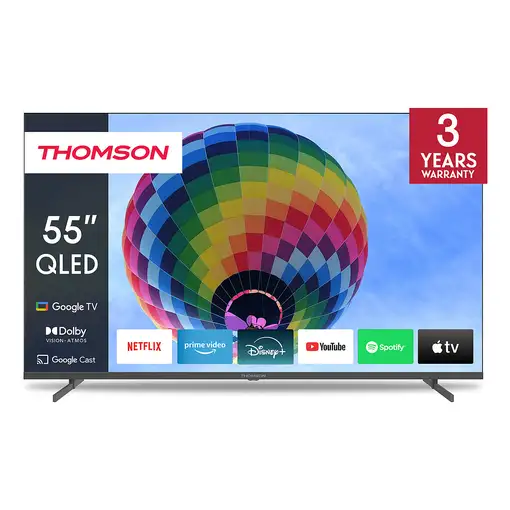 Televisor QLED 55" 4K Ultra HD Gris Smart 55QG4S14 THOMSON Televisor QLED 55" 4K Ultra HD Gris Smart 55QG4S14 THOMSON