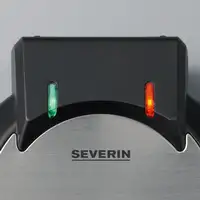 Severin WA 2103 gofrera 4 barquillo(s) 1200 W Negro, Plata