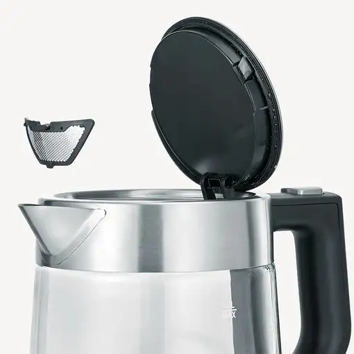 Severin WK 3468 tetera eléctrica 1 L 2200 W Negro, Acero inoxidable, Transparente