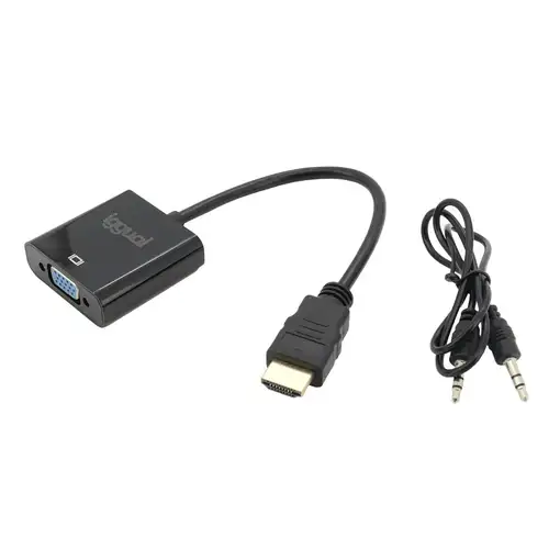 iggual Adaptador HDMI a VGA + audio (3.5 mm)