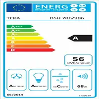 Teka DSH 986 De pared Acero inoxidable 586 m³/h
